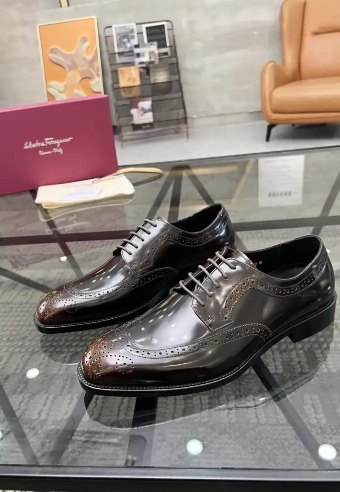 hype Ferragamo Leather Shoes