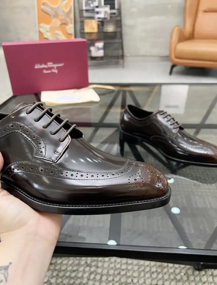 hype Ferragamo Leather Shoes