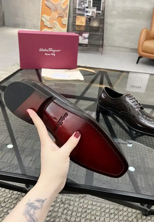 hype Ferragamo Leather Shoes