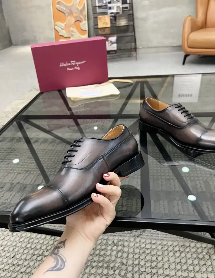 hype Ferragamo Leather Shoes