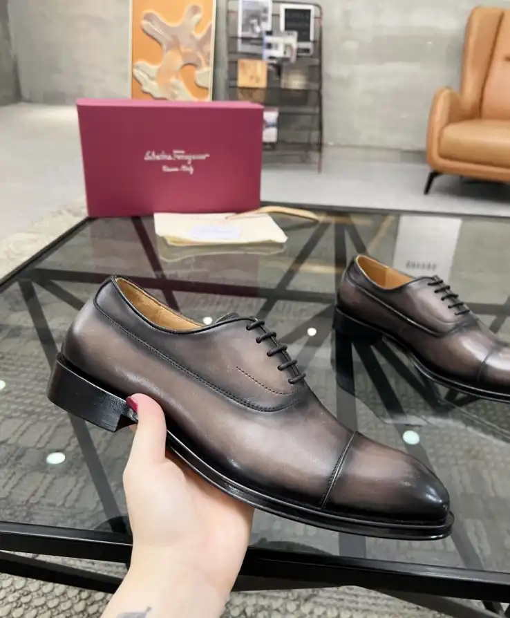 hype Ferragamo Leather Shoes