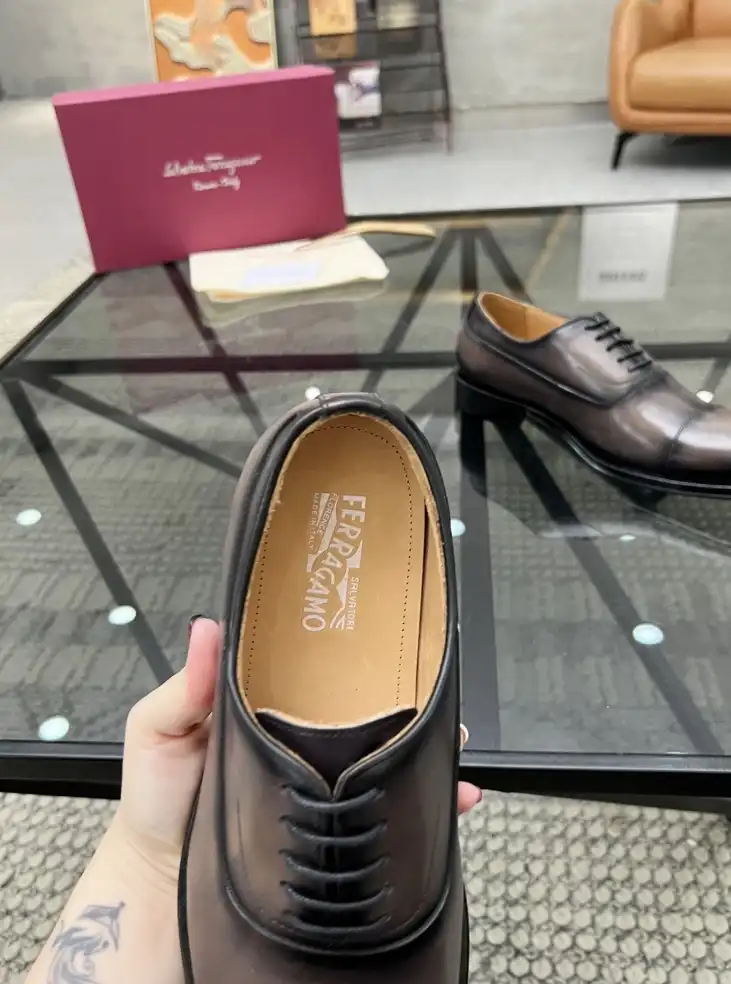 hype Ferragamo Leather Shoes