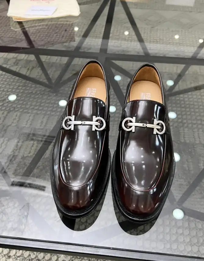 hype Ferragamo Leather Shoes