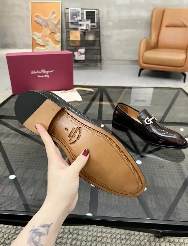 hype Ferragamo Leather Shoes