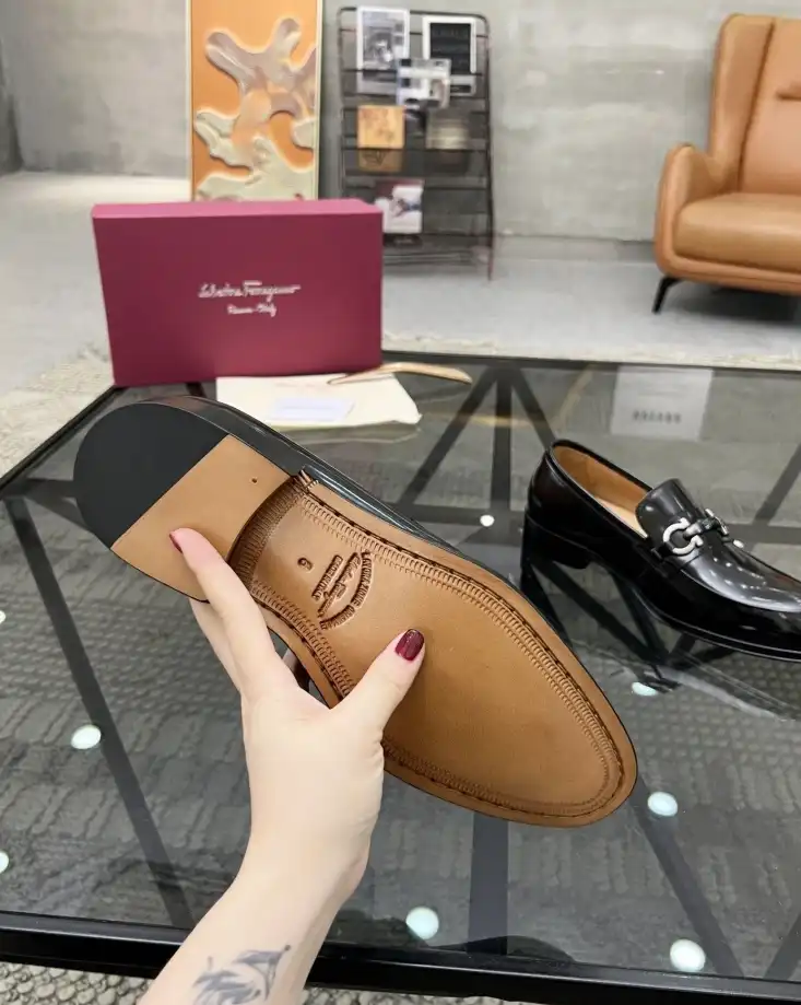 hype Ferragamo Leather Shoes