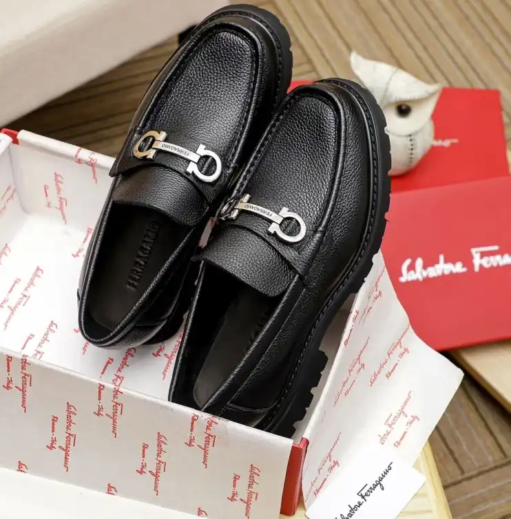 hype Ferragamo Leather Shoes