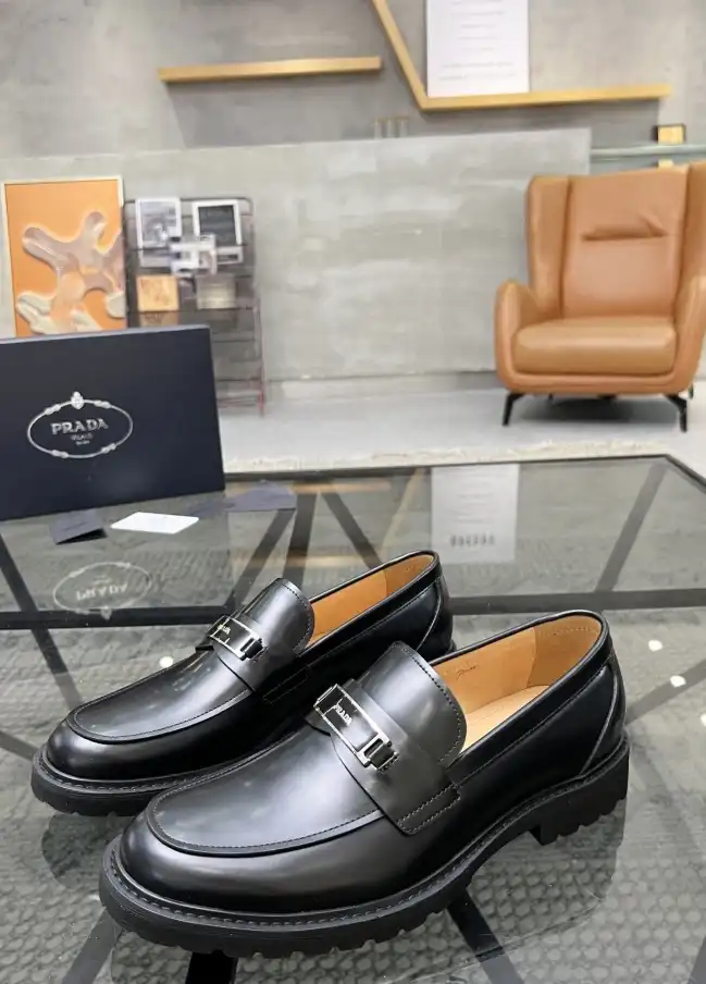 hype Prada Leather Shoes