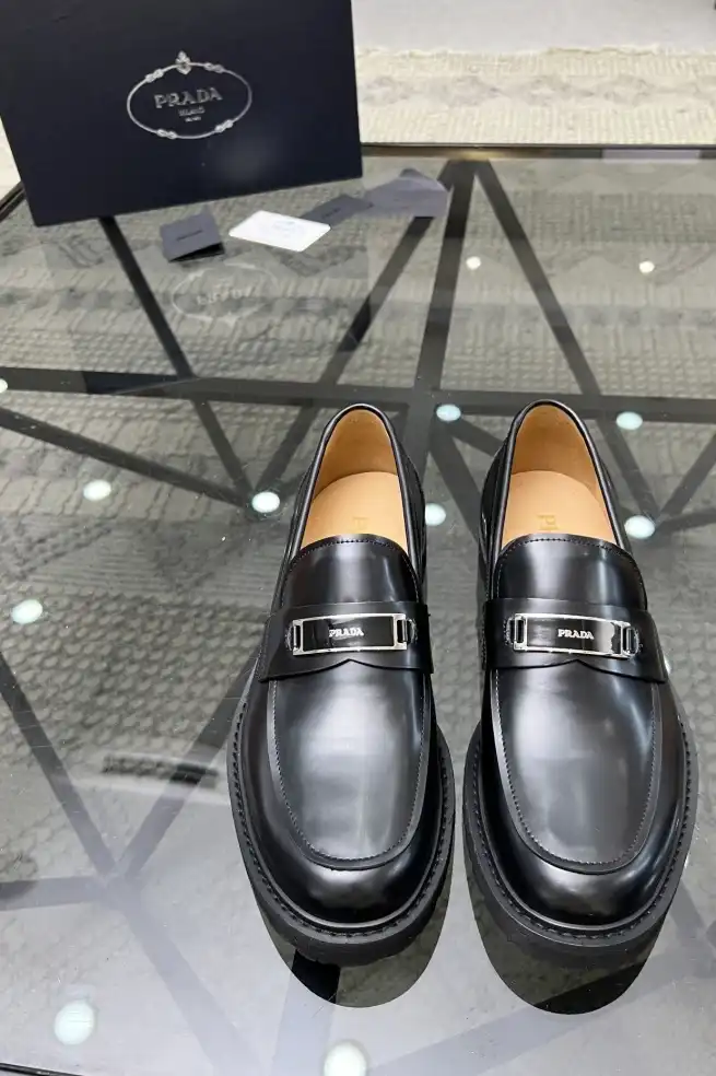 hype Prada Leather Shoes