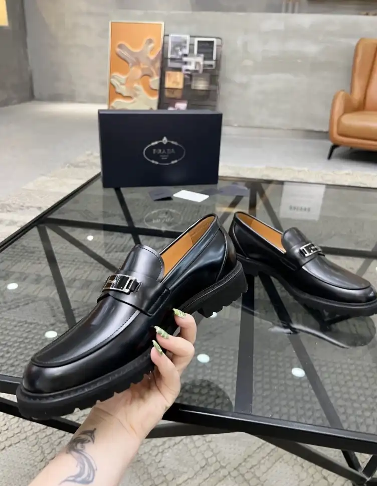 hype Prada Leather Shoes