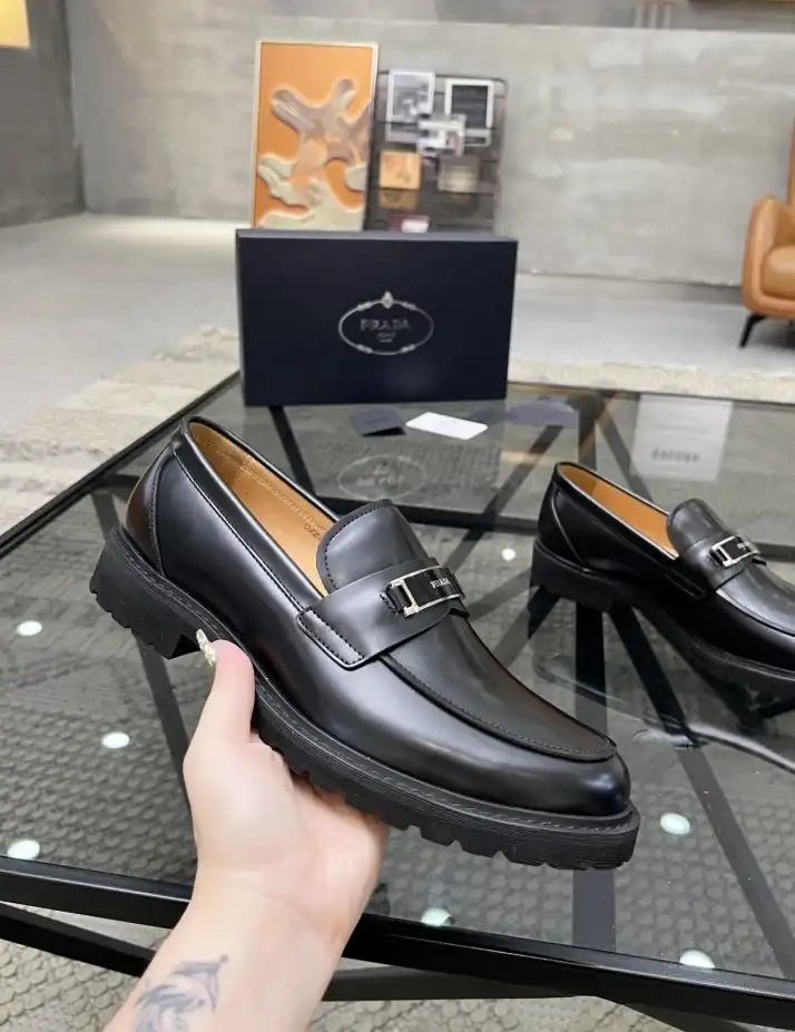 hype Prada Leather Shoes