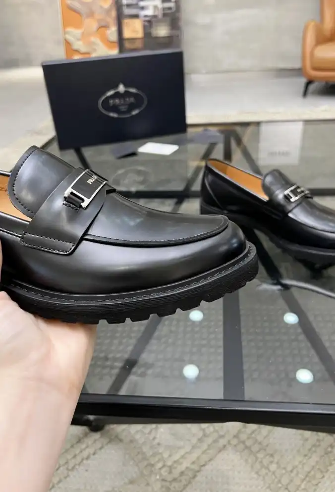 hype Prada Leather Shoes