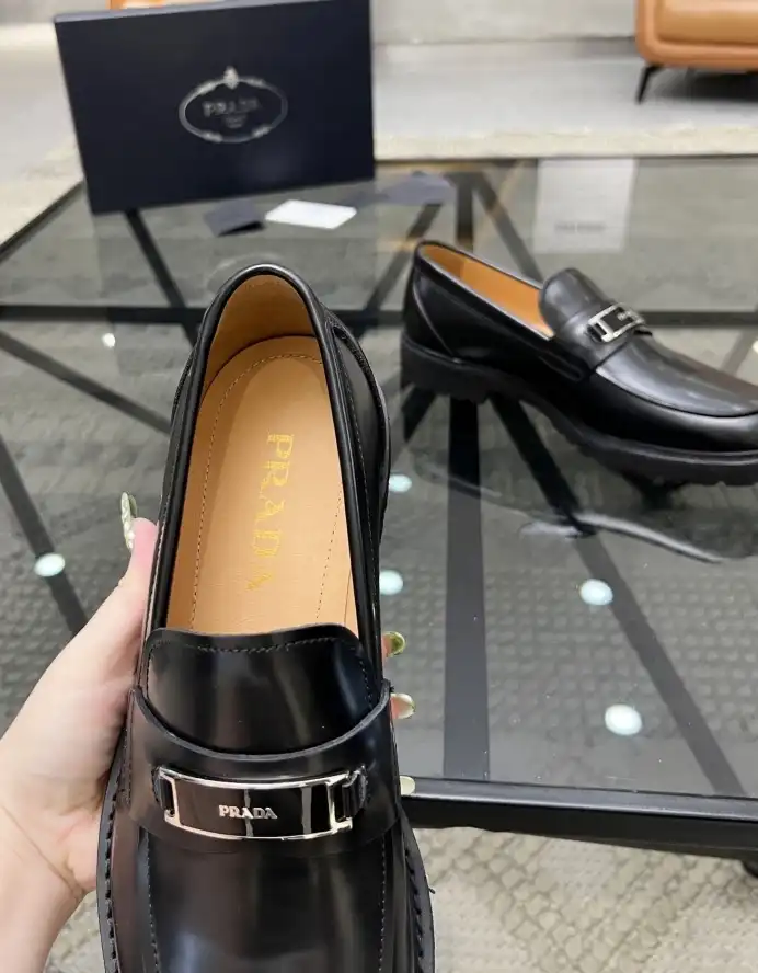 hype Prada Leather Shoes