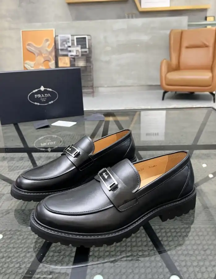 hype Prada Leather Shoes