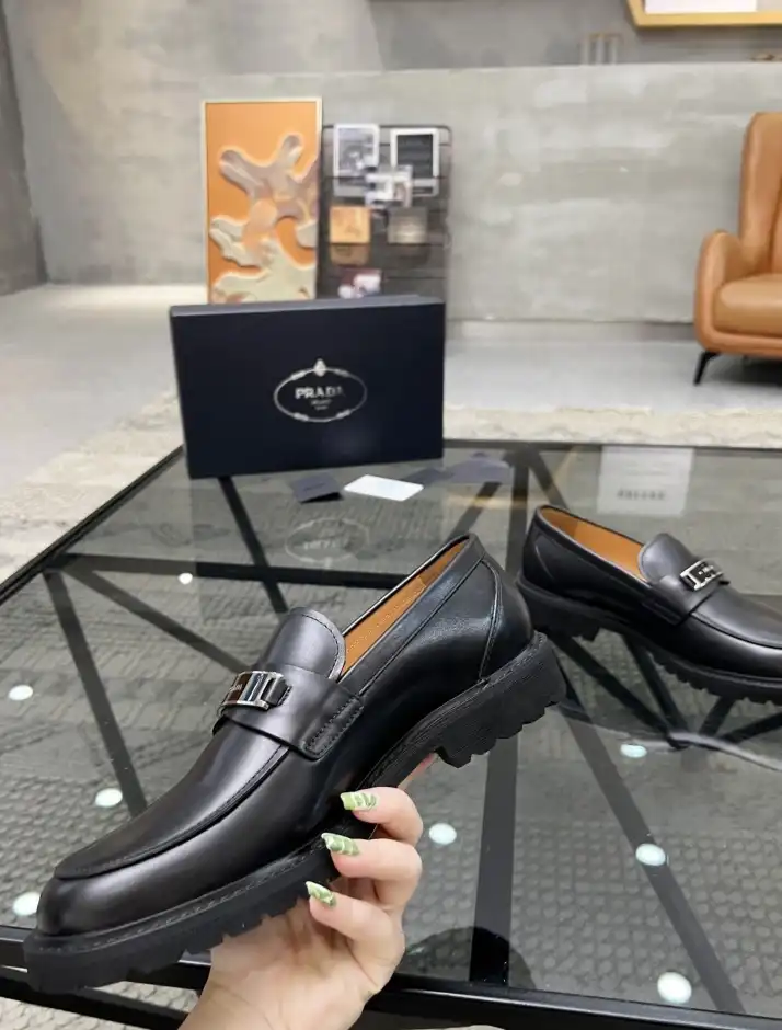 hype Prada Leather Shoes