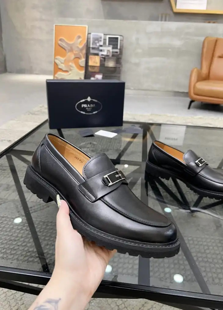 hype Prada Leather Shoes