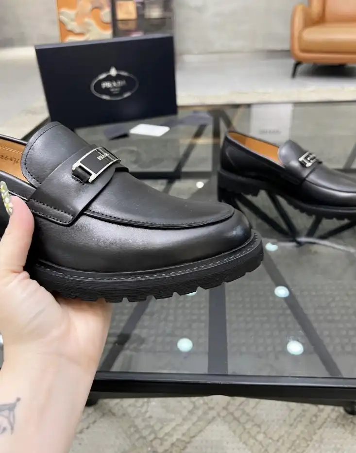 hype Prada Leather Shoes