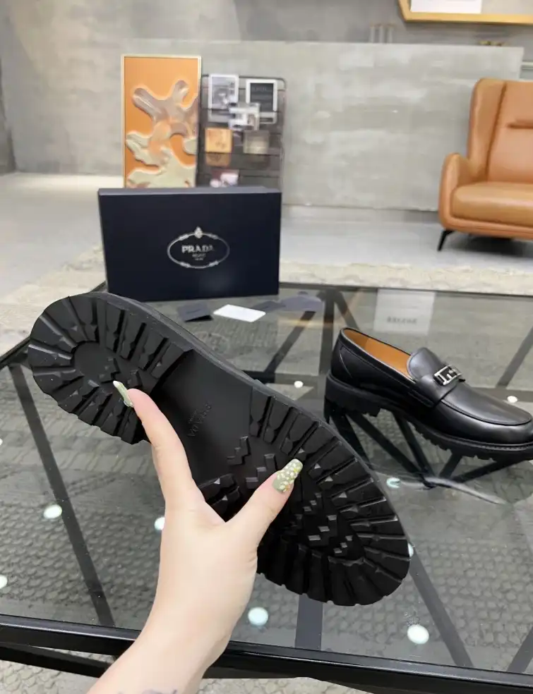 hype Prada Leather Shoes