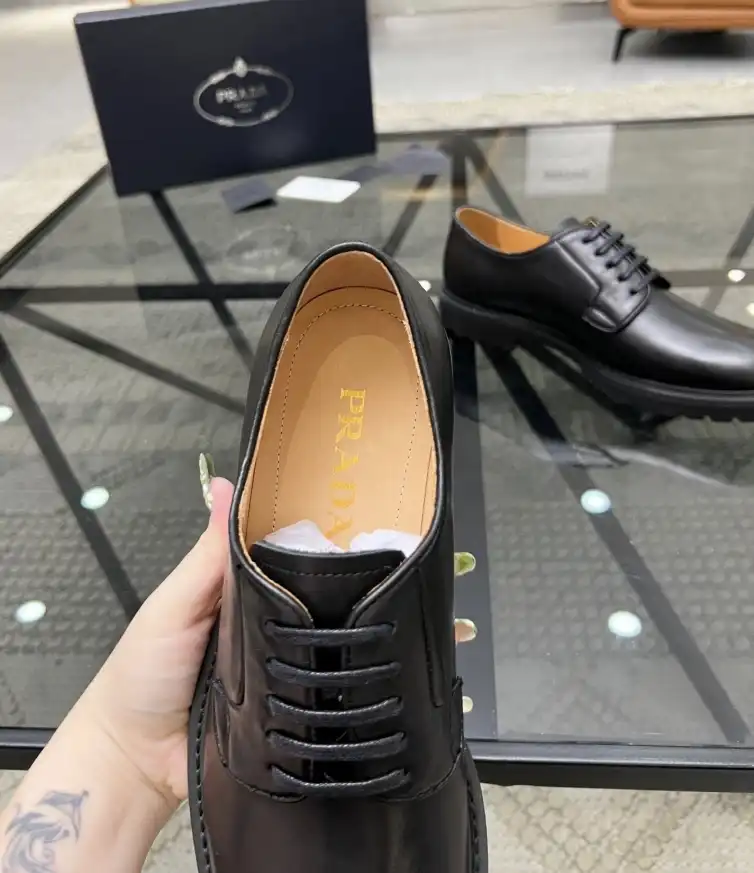 hype Prada Leather Shoes