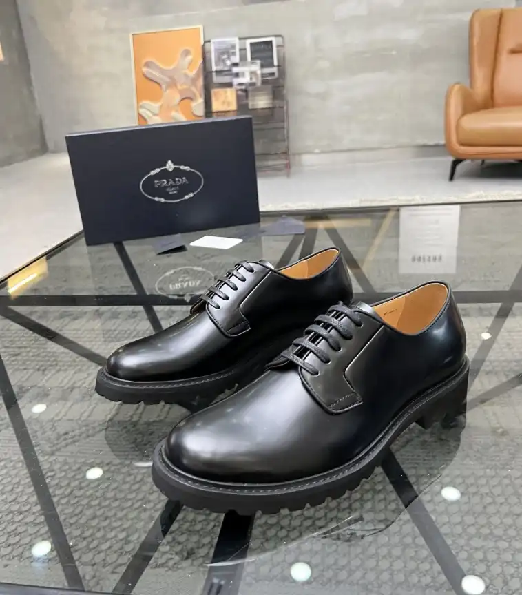 hype Prada Leather Shoes