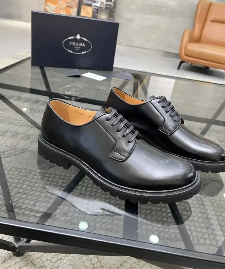 hype Prada Leather Shoes