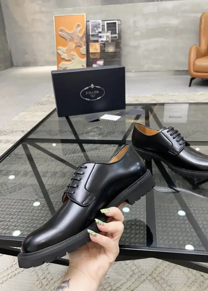 hype Prada Leather Shoes