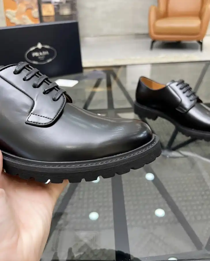 hype Prada Leather Shoes