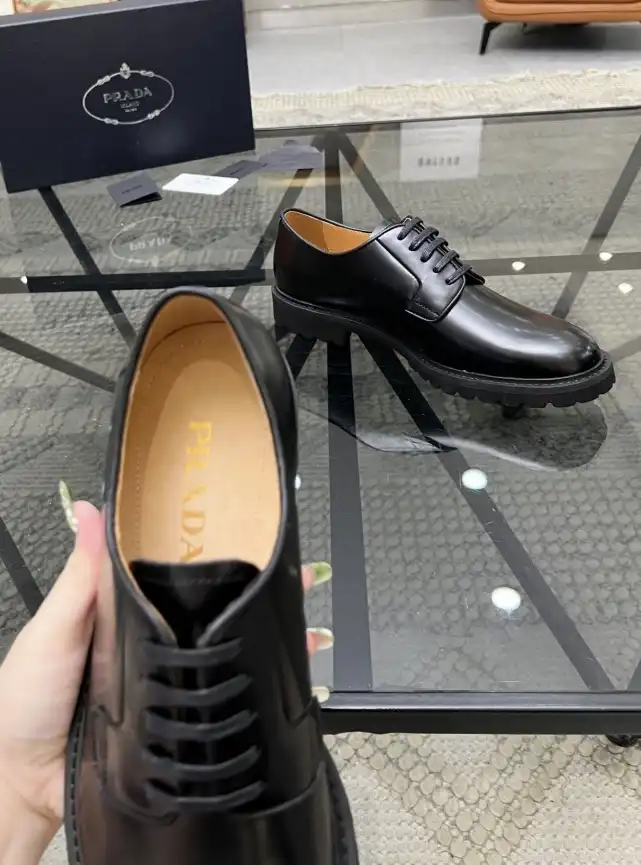 hype Prada Leather Shoes