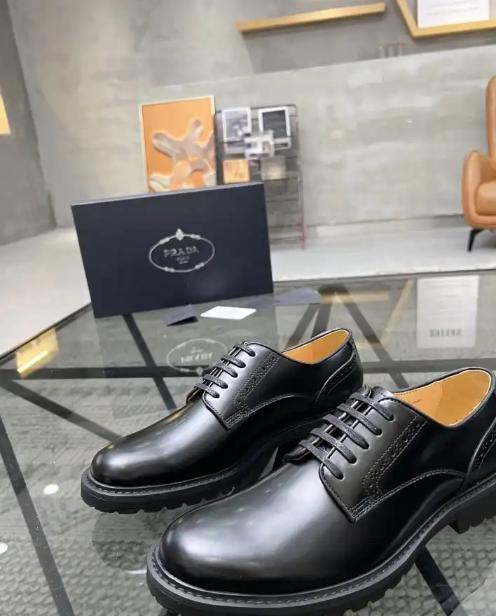 hype Prada Leather Shoes