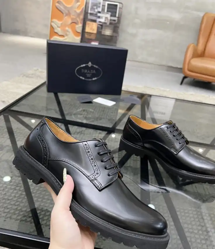 hype Prada Leather Shoes