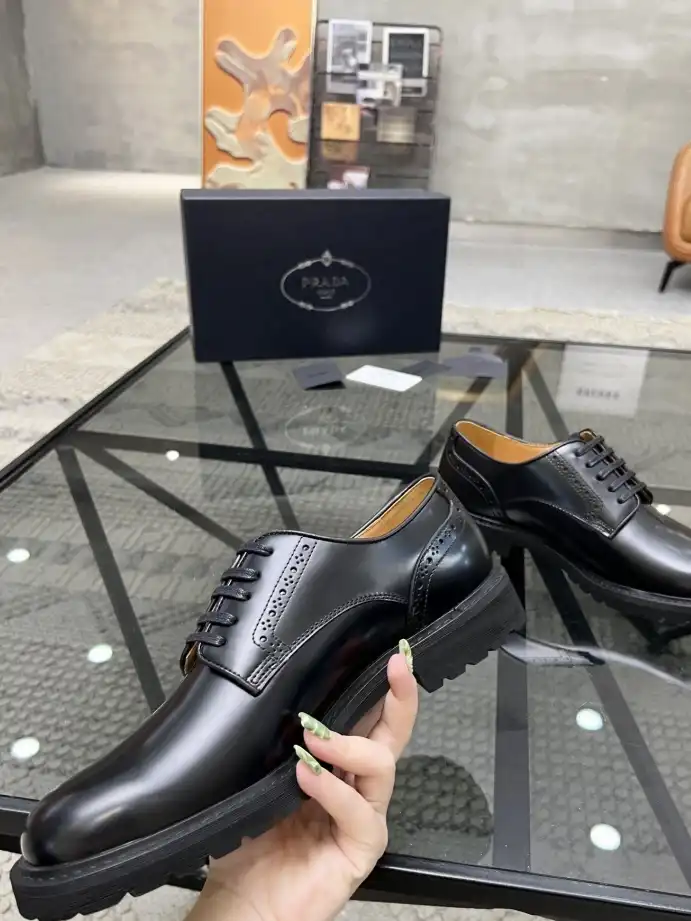 hype Prada Leather Shoes