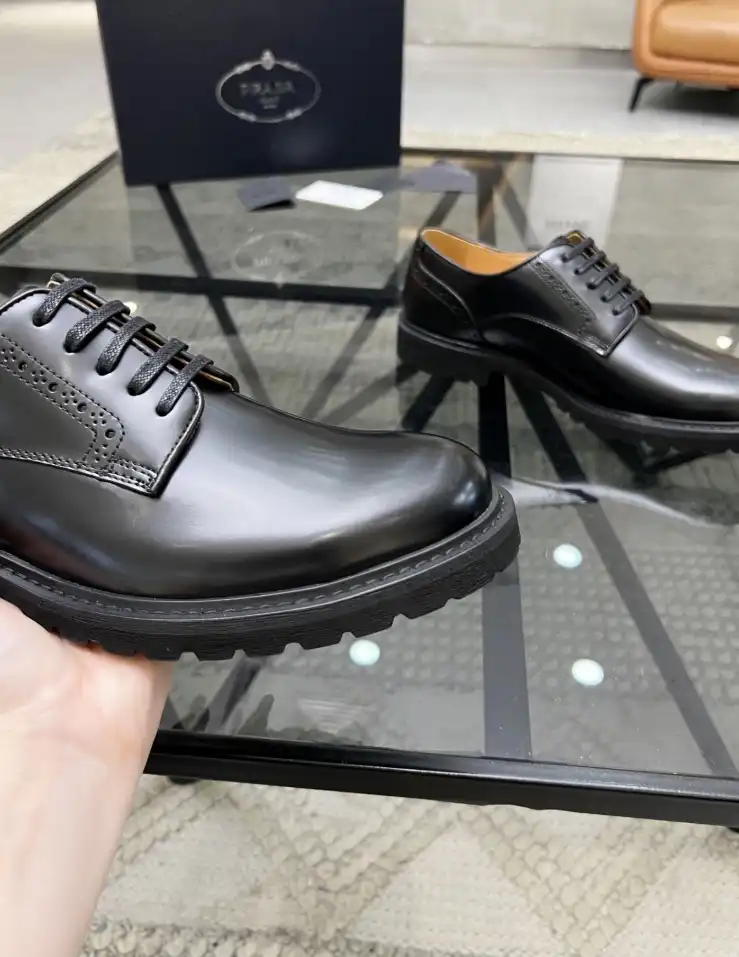 hype Prada Leather Shoes