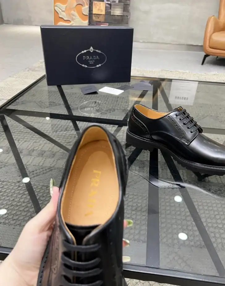 hype Prada Leather Shoes