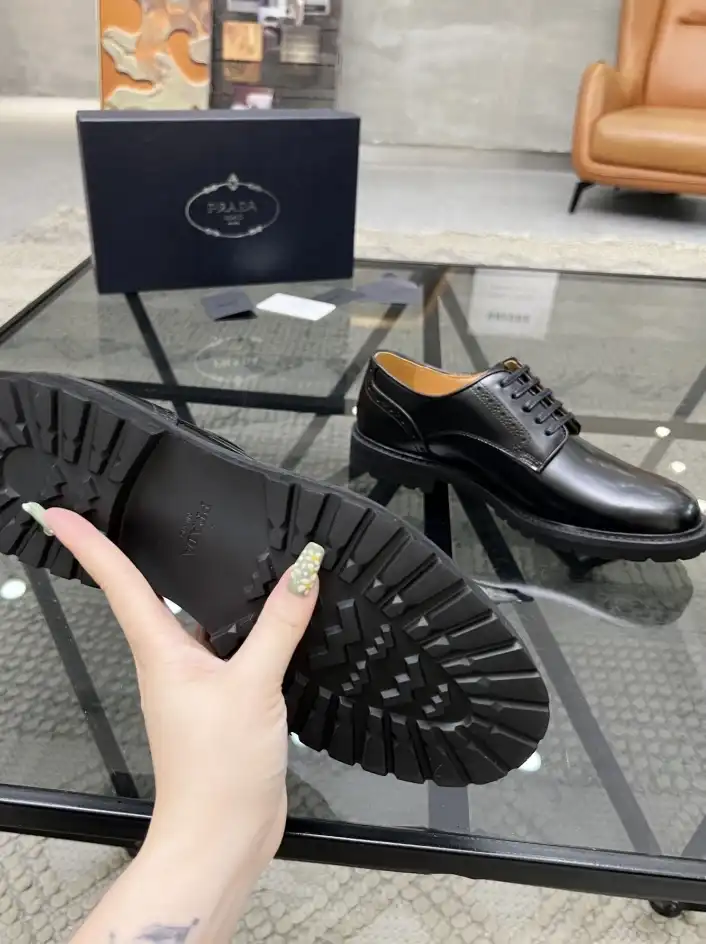 hype Prada Leather Shoes