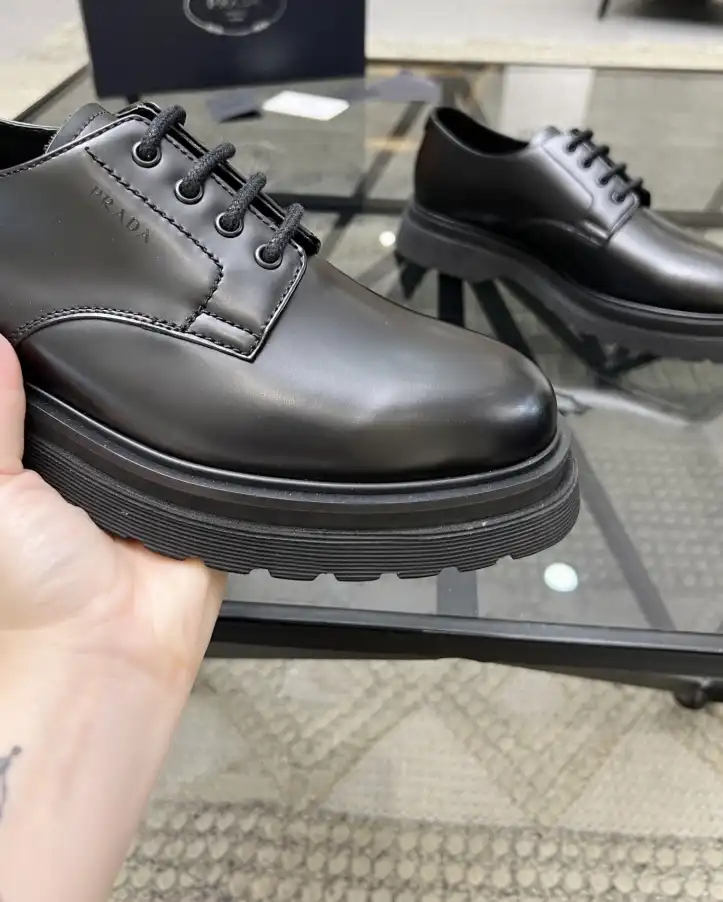 hype Prada Leather Shoes