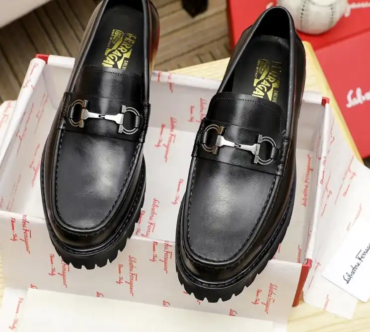 hype Ferragamo Leather Shoes