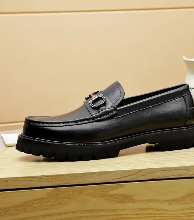 hype Ferragamo Leather Shoes