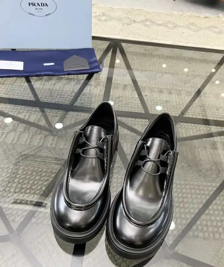 hype Prada Leather Shoes