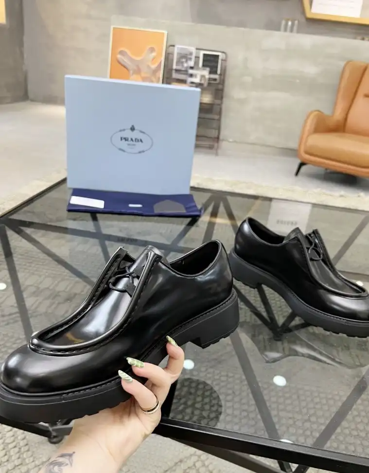 hype Prada Leather Shoes