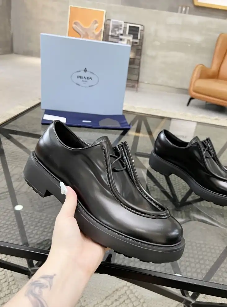 hype Prada Leather Shoes