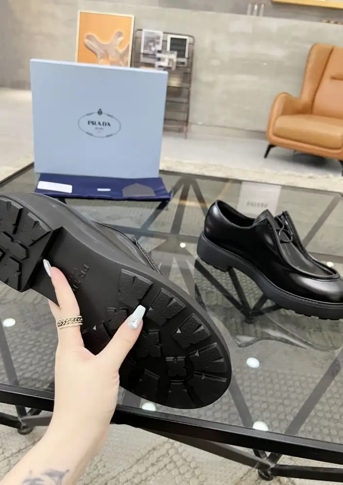 hype Prada Leather Shoes