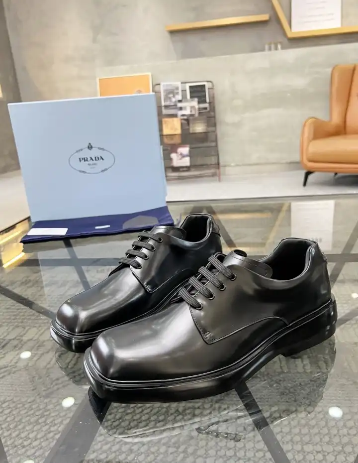 hype Prada Leather Shoes