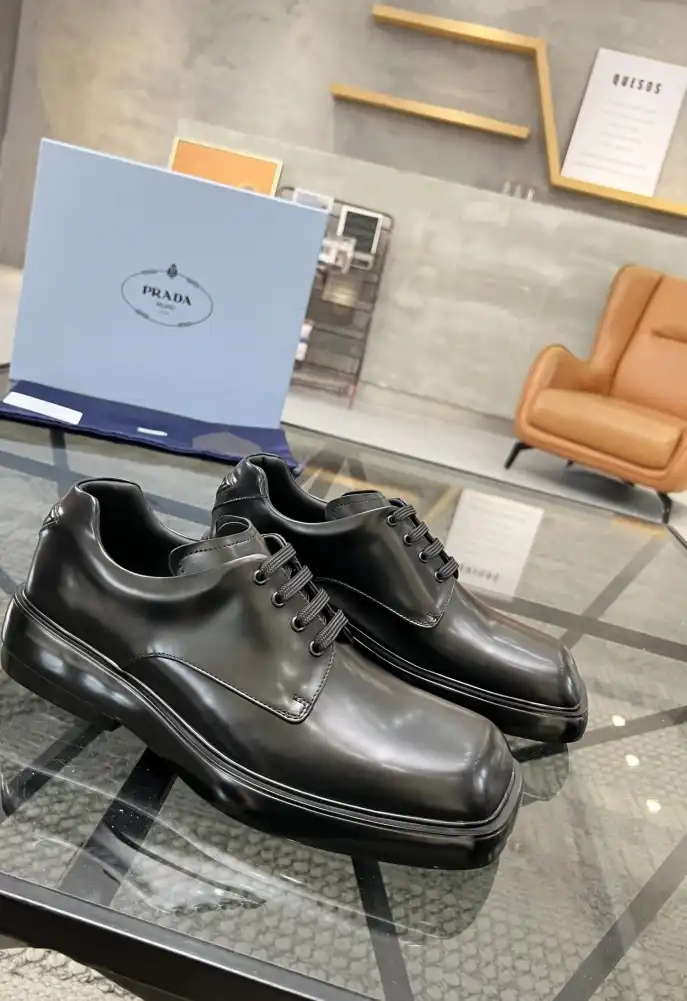 hype Prada Leather Shoes