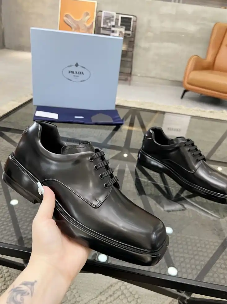 hype Prada Leather Shoes