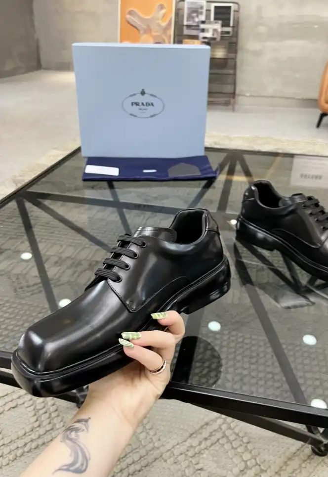 hype Prada Leather Shoes