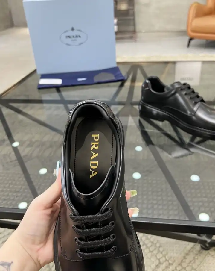 hype Prada Leather Shoes