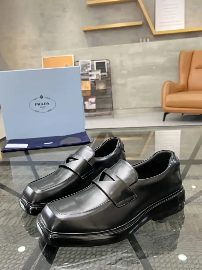 hype Prada Leather Shoes