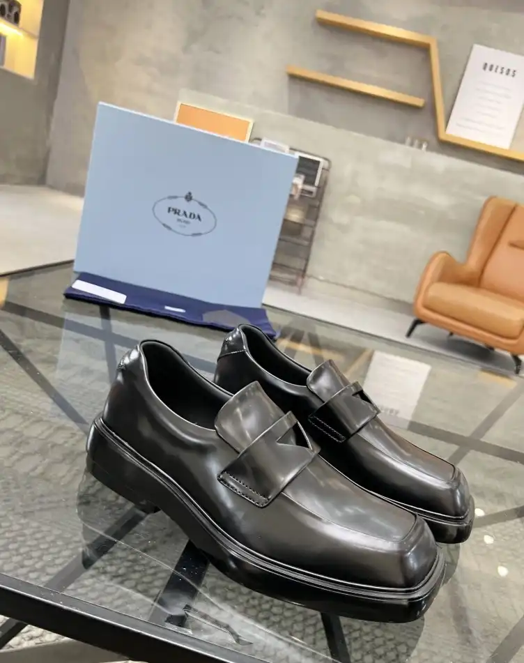 hype Prada Leather Shoes