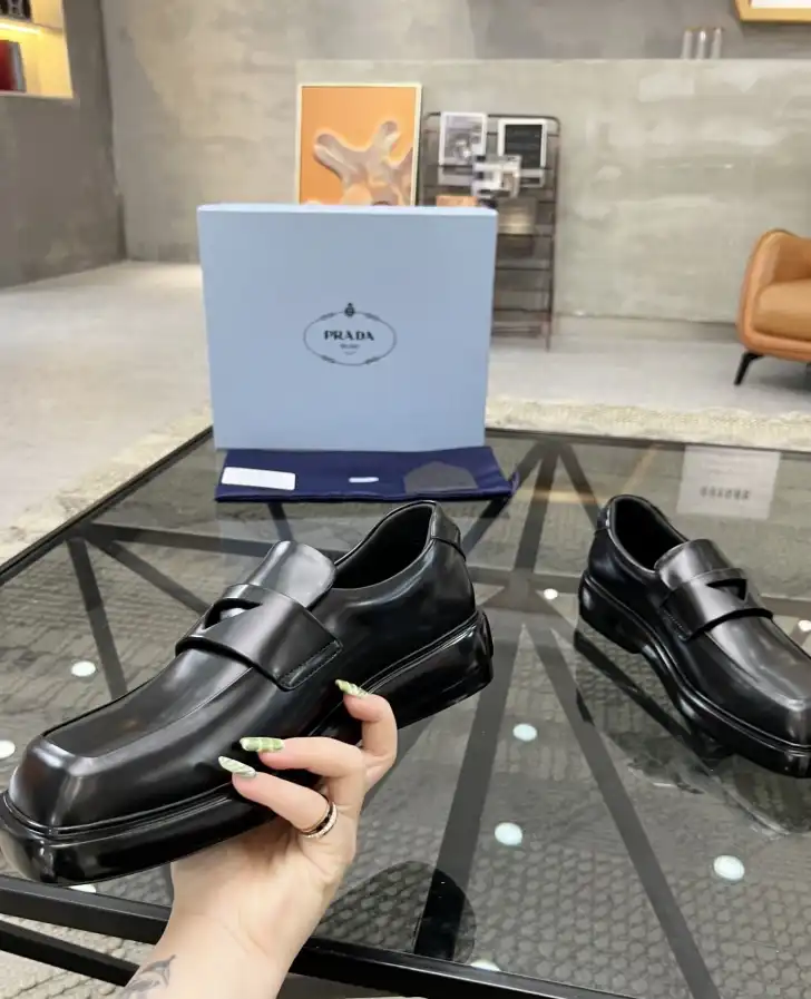 hype Prada Leather Shoes