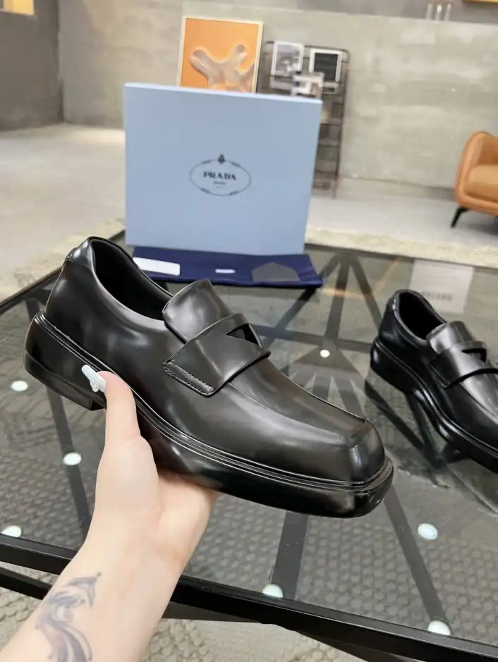 hype Prada Leather Shoes