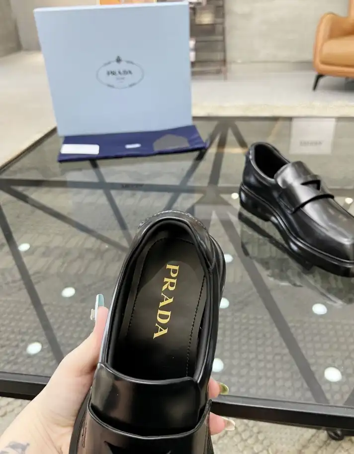 hype Prada Leather Shoes